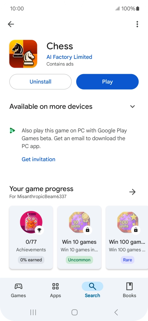 Press Uninstall.
