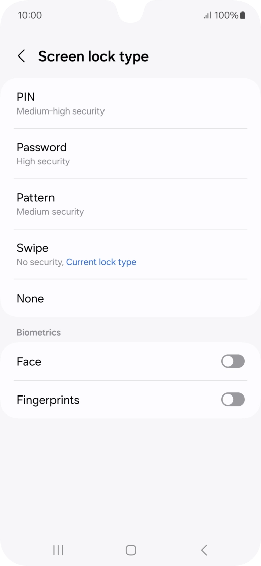Press Fingerprints.
