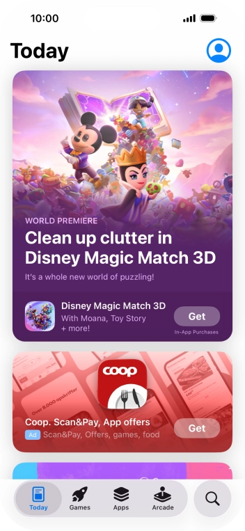 Press the search icon.
