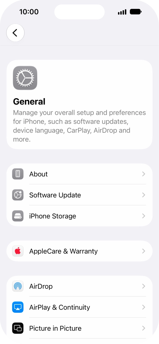 Press Software Update. If a new software version is available, it's displayed. Follow the instructions on the screen to update the phone software.