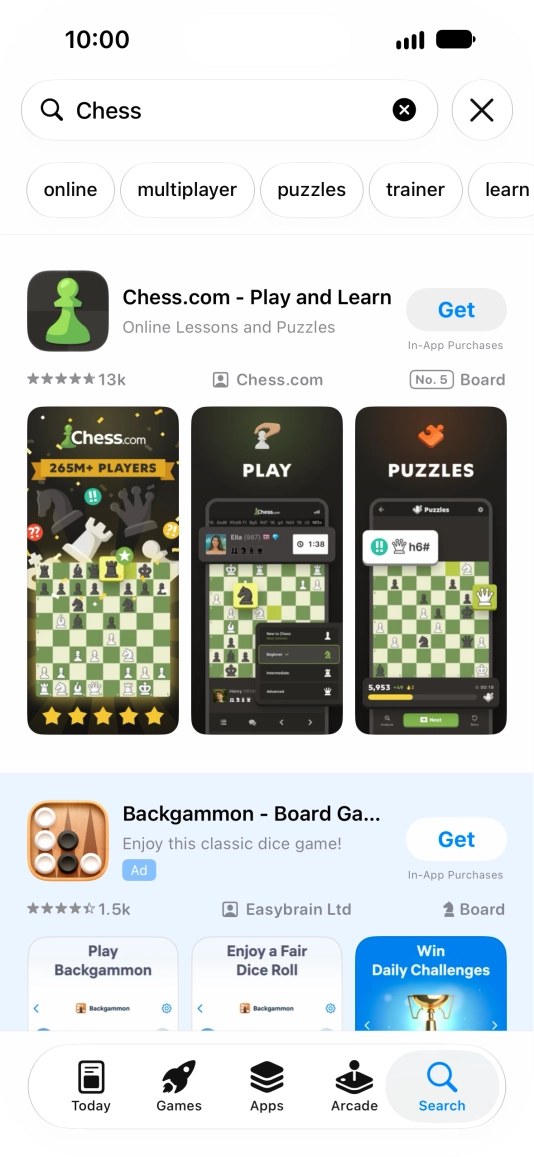 Press the required app.