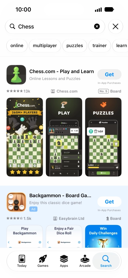 Press the required app.