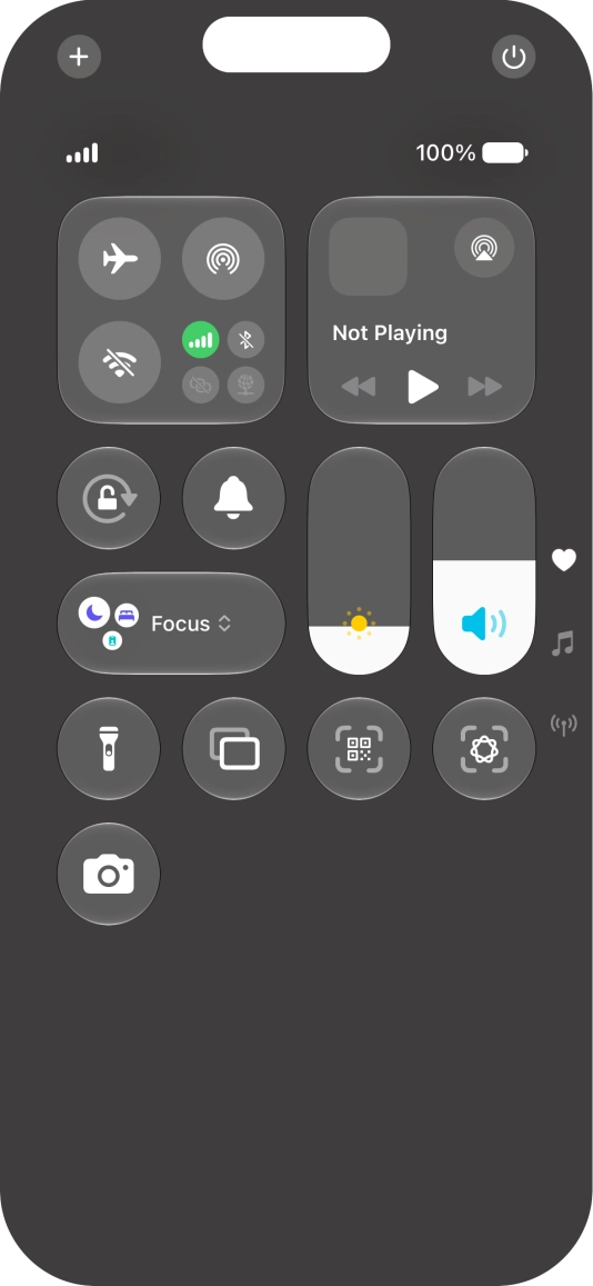 Press the visual intelligence icon to activate visual intelligence.