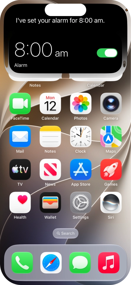 Say, in your own words, what you would like your phone to do, e.g.: OPEN CAMERA or SET AN ALARM. It's not necessary to use a specific command for each function.
