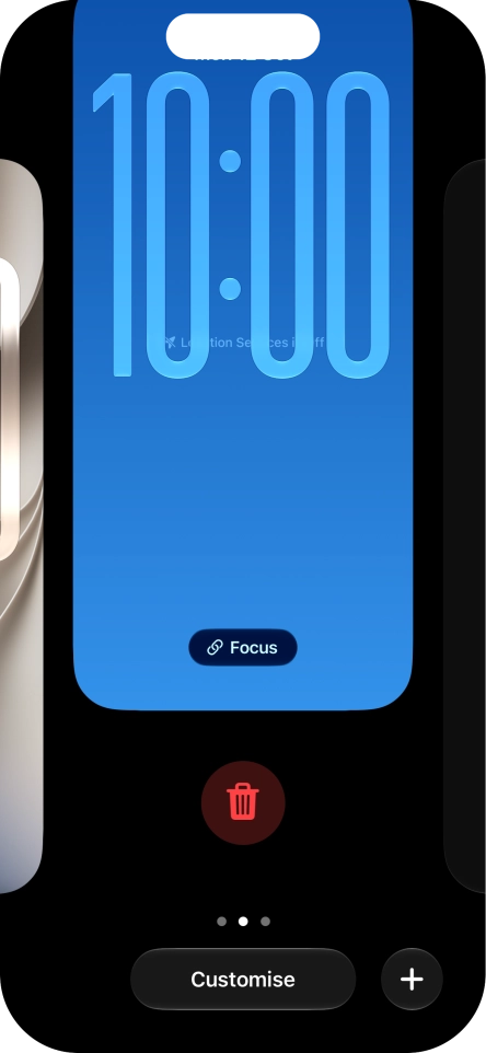 Press the delete icon.