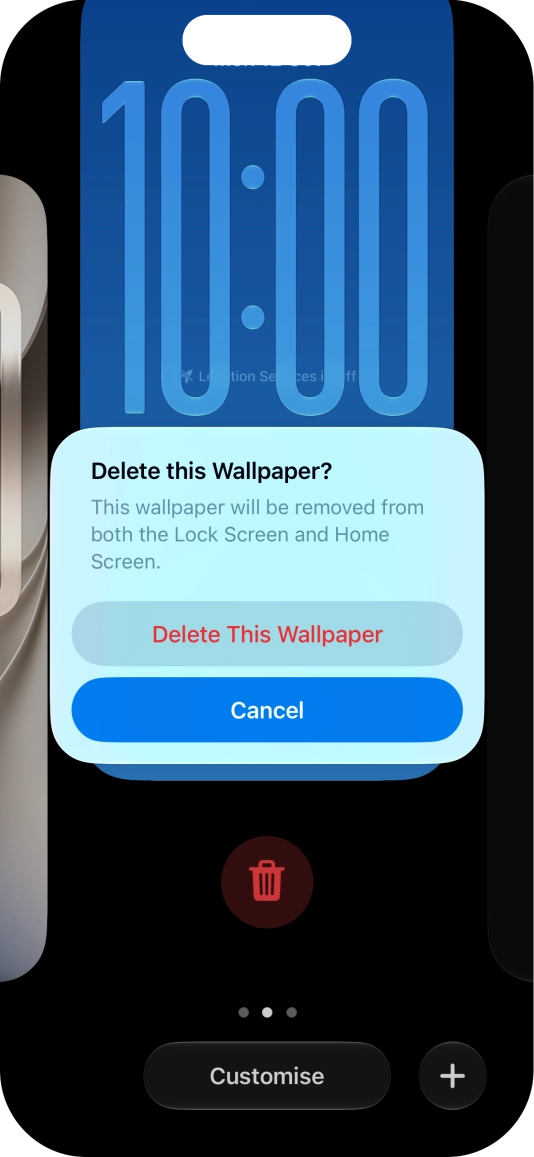 Press Delete This Wallpaper.