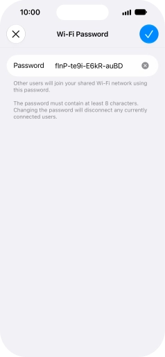 Press the confirm icon.