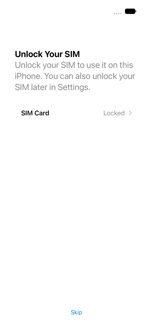 Press SIM Card.