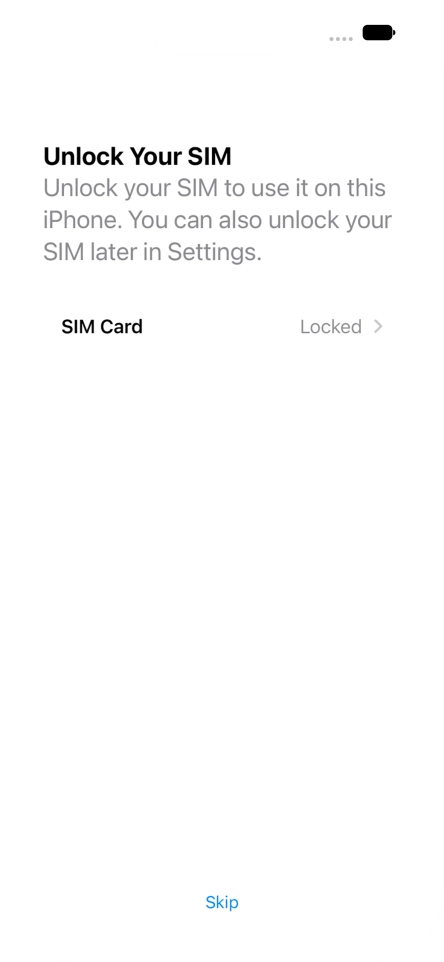 Press SIM Card.