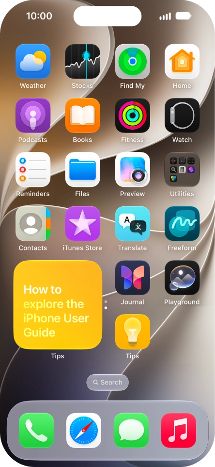 If you're using a Widget Stack: slide up or down on the stack to select the required widget.