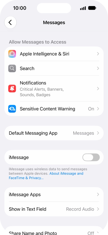 Press the indicator next to 