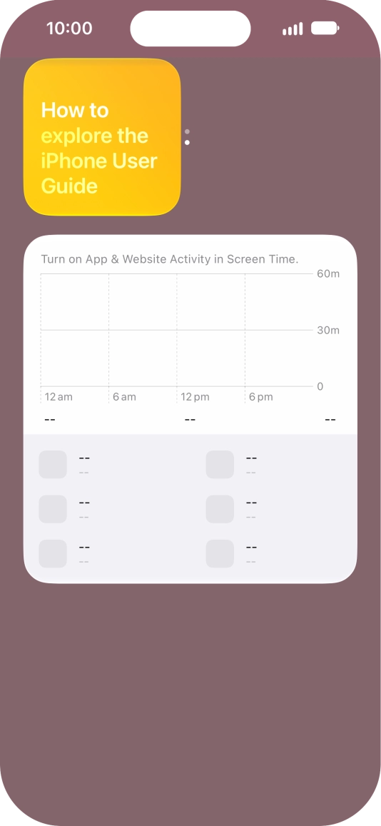 Press and hold the required Widget Stack.