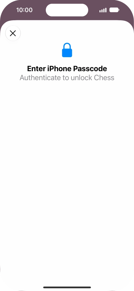 Use the phone lock code you created. The app is now no longer locked.