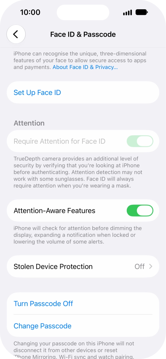 Press Turn Passcode Off and key in the phone lock code.