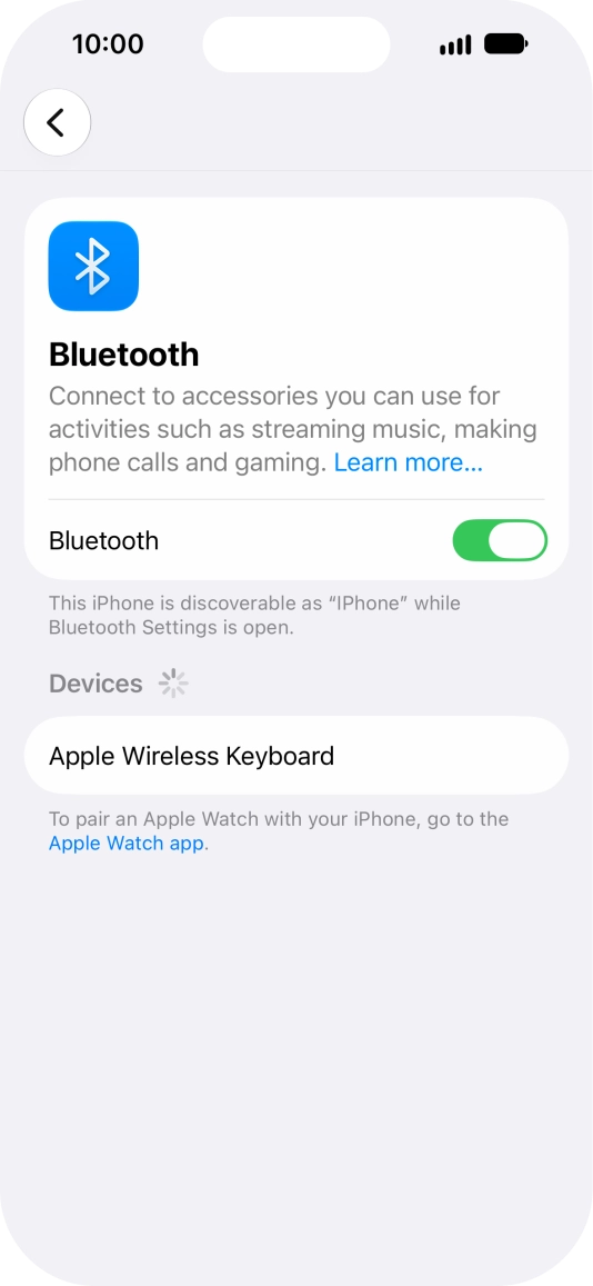 Press the required Bluetooth device and follow the instructions on the screen to pair the device with your phone. Press the required Bluetooth device and follow the instructions on the screen to pair the device with your phone.