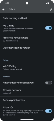 Press the indicator next to 