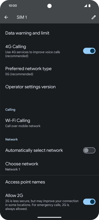 Press the indicator next to 