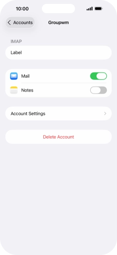Press Account Settings.