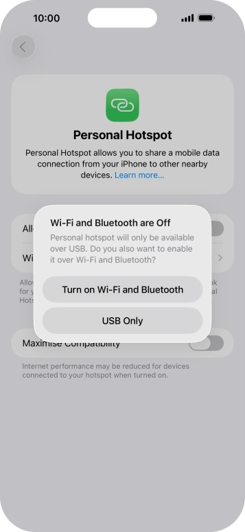 If Wi-Fi is turned off, press Turn on Wi-Fi and Bluetooth.