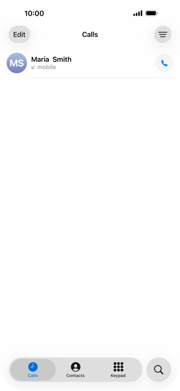 Press the menu icon.