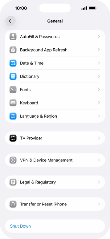 Press Transfer or Reset iPhone.