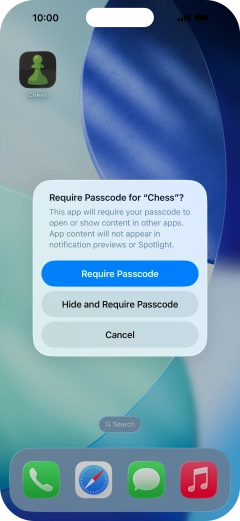 Press Require Passcode.
