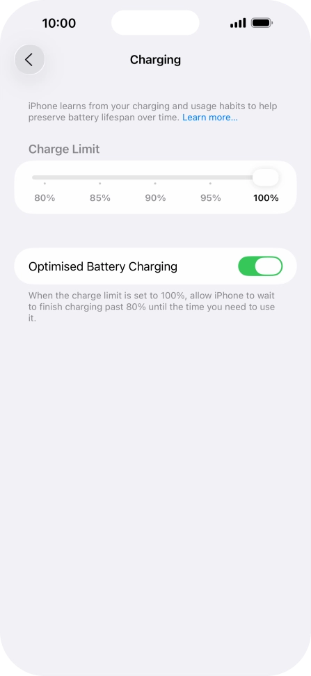 Press the indicator next to 