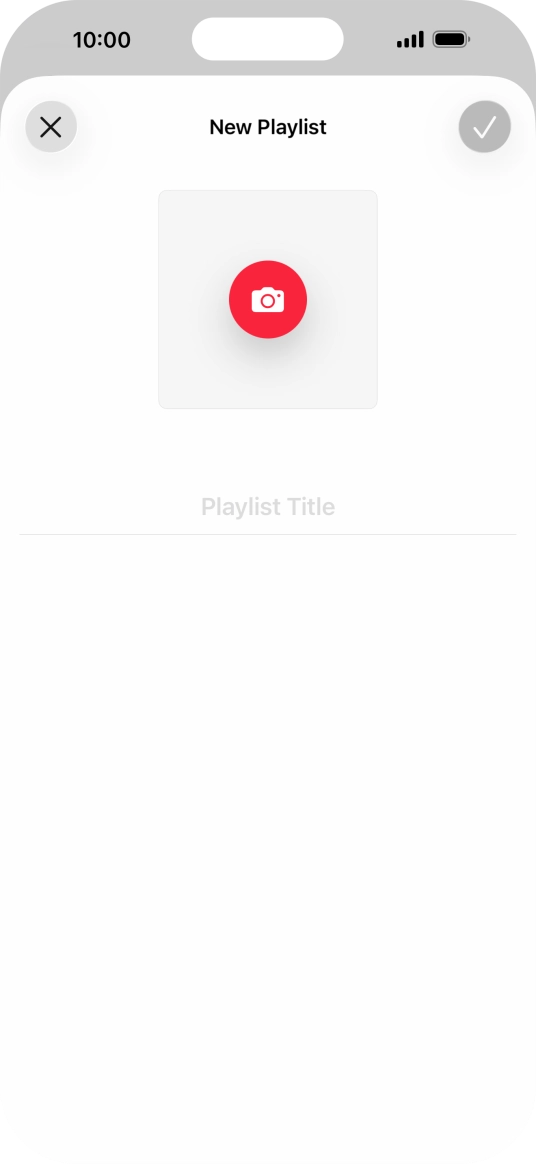 Press the text input field and key in a name for the playlist.