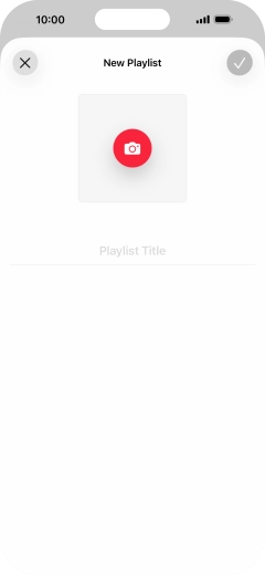 Press the text input field and key in a name for the playlist.
