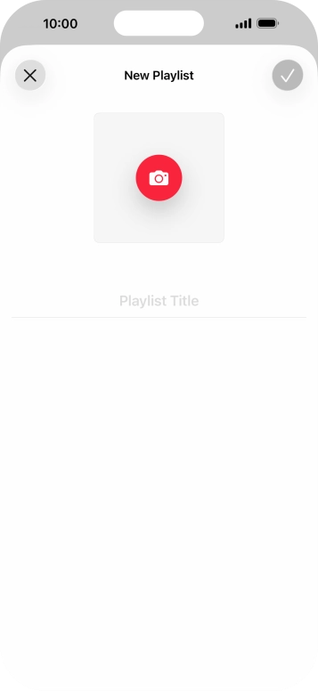Press the text input field and key in a name for the playlist.