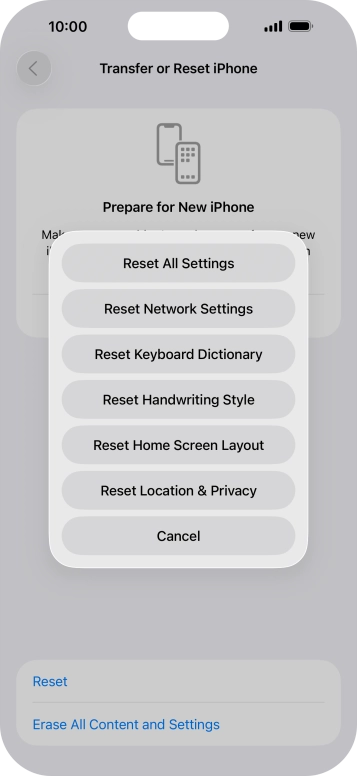 Press Reset Network Settings.