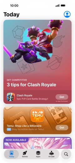 Press the search icon.