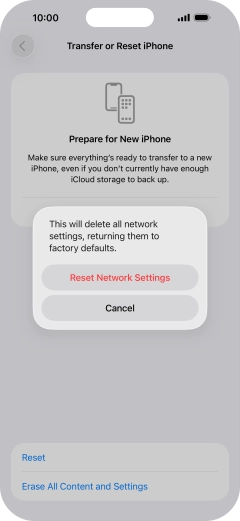 Press Reset Network Settings.