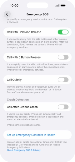Press the indicator next to 