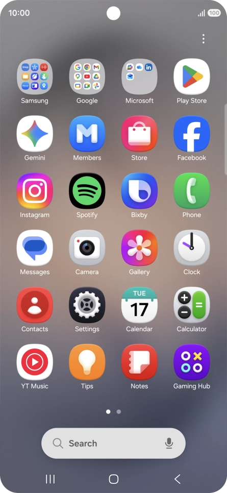Open a supported app, e.g. Messages.