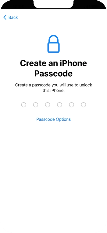 Press Passcode Options.