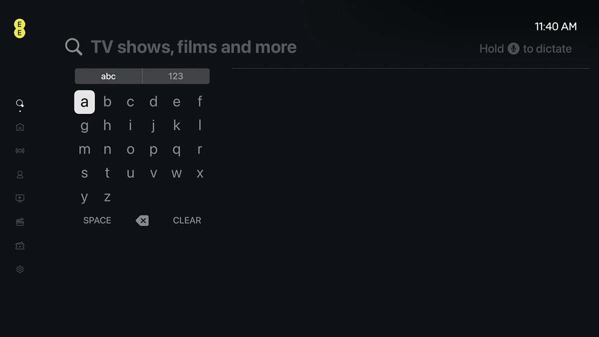 Key in the required search word.