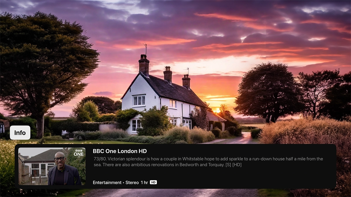 A description of the programme is displayed.