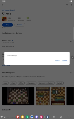 Press Uninstall.