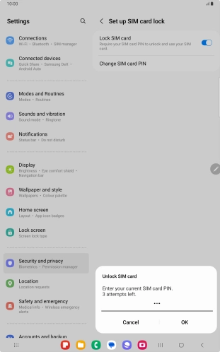 Key in your PIN and press OK. The default PIN is 1111.