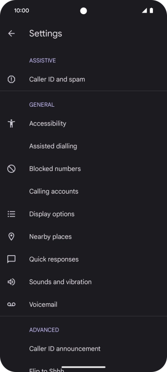 Press Calling accounts.