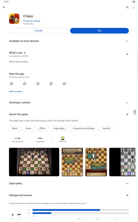 Press Uninstall.