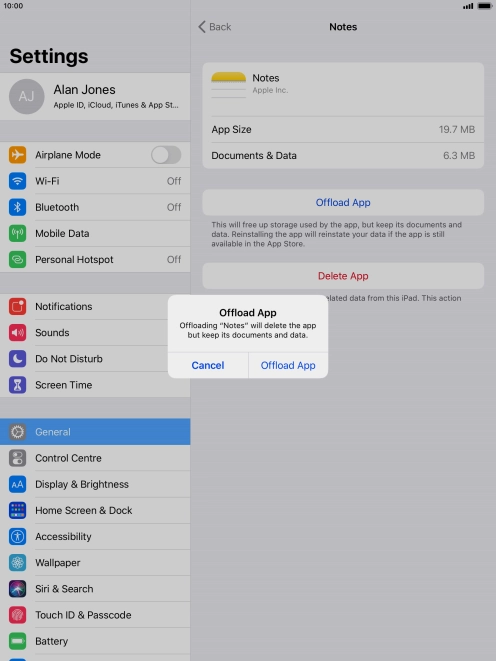 Press Offload App.