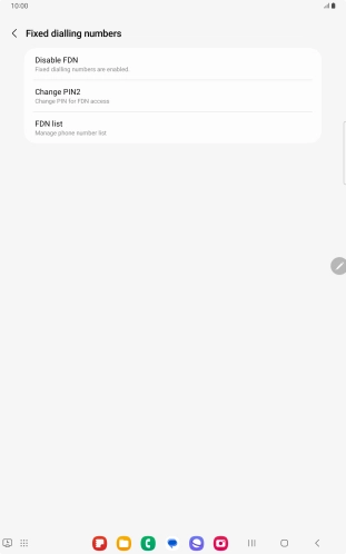 Press Disable FDN.