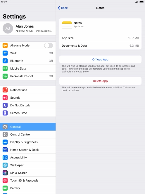 Press Offload App.