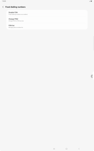 Press Disable FDN.