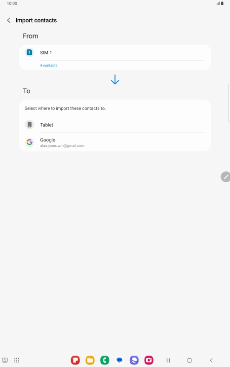 Press the required Google account.