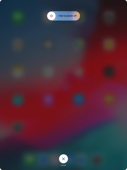 Press and drag the power off icon right.