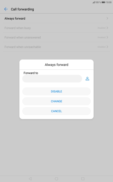 Press DISABLE.