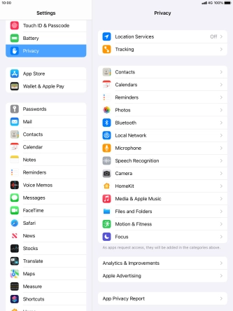 Press App Privacy Report.